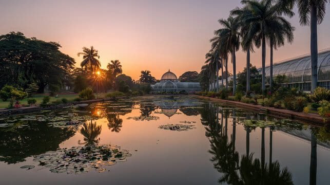 lalbagh garden sunset